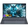 DIAKUOE 17.3 Pollici PC Portatile 16GB RAM 1TB SSD, Win 11 OS Notebook Twin Lake-N150 CPU, Laptop FHD 1920 * 1080, Tastiera Retroilluminata, WiFi5+USB3.0+BT4.2+Webcam+Mini-HDMI+6000mAh Battery