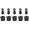Kivivaka 10 paia di fibbie audio per altoparlanti con giunto sferico per coperture in rete, clip in plastica dura, viti nere da 6 x 5,7 mm (A32)