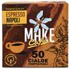 MAKE Cafe Make Cafè Cialde Caffè Espresso Napoli - 50 Cialde - Caffè Napoletano Gusto Intenso