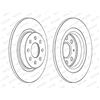 FERODO DDF1299C Coppia Dischi Pst.Fi.Grande Punto Jtd, Set di 2