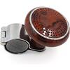 uxcell sourcing map Legno Accessori Automobile Volante Rotatore Manopola Booster Ausiliario 60mm Dia Marrone