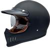 JunPing Casco Moto Integrale Retrò Caschi Integrali per Moto da Strada con Visiera Parasole, Casco Vintage Cafe Racer ATV UTV Approvato DOT/ECE per Uomini Adulti Donne