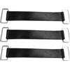 NJCXOLA 3 PCS Cinturino elastico in gomma per batteria, 17,5 x 2,5 cm, con supporto fisso, cinturino elastico in gomma, per la maggior parte delle motociclette (nero)