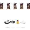 HOFFCAR Kit tagliando 4 FILTRI e 5L OLIO M compatibile con Suzuki Grand Vitara 1.9 DDIS 95kw dal 2006