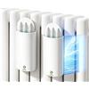 ecoCalm Umidificatore termosifoni magnetico con cuscinetto evaporativo, 2pz | Porta acqua termosifone in plastica con magneti, infrangibili, evaporatori acqua per termosifoni, adattabile a vari radiatori