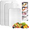 BOTUMIUY Set di 3 taglieri in titanio 100% puro titanio, per cucina, double-face, lavabili in lavastoviglie, per uso alimentare, per tagliare carne, frutta e verdura