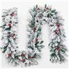 Trurovem Ghirlanda Natale Innevata PVC Finto Neve 1.8M(1.8M) | neve realistico, aspetto innevato, festosa, per ideale per alberi di Natale