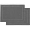 Giovanni Dolcinotti MADE IN ITALY Giovanni Dolcinotti Set 2 Tappeti Bagno Premium 50x80 cm 100% Cotone - Dark Grey - Morbidi, Assorbenti e Lavabili - con Bordo Perimetrale - per Doccia, Vasca e Lavabo