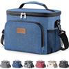 Lifewit Borsa Termica Porta Pranzo 9L/15L, Borse Frigo Piccola, Blu Scuro | Porta Pranzo Ufficio Uomo Donna, Isolazione PEVA senza BPA, Mantiene Caldo/Freddo, per Lavoro, Mare, Campeggio