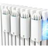 ecoCalm Umidificatore termosifoni magnetico con cuscinetto evaporativo, 4pz | Porta acqua termosifone in plastica con magneti, infrangibili, evaporatori acqua per termosifoni, adattabile a vari radiatori