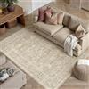PureCozy Tappeto Salotto 140x200cm Beige Vintage | Lavabile in Lavatrice, Antiscivolo, Pelo Corto, Camera da Letto, Grande, Soggiorno