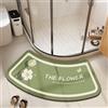 Morbuy Tappetino Doccia Curvo in Diatomite, Tappeto Bagno Super Assorbente ad Asciugatura Rapida Antiscivolo Lavabile per Box Doccia Angolare (45x100cm,Tulipano)