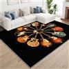 Generic Tappeto per area musicale rock, 140 x 200 cm, a pelo corto, morbida lana sintetica, lavabile, per interni, antiscivolo, con dodici chitarre multicolore, per camera da letto, ufficio, cucina