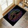 MULERN Zerbino Ingresso Interni 50x80cm, Psichedelico Impermeabile, Nodo Celtico Radice Dell'Albero Zerbini Antiscivolo Lavabile, Tappeti Assorbente per Porte Anteriori Posteriori, Colore arcobaleno