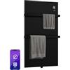Klarstein BathRadiant Smart Riscaldatore a pannelli a infrarossi - 600 W, fino a 10 m², IP44, portasciugamani, app, compatibile con Alexa e Google Home, comandi touch