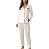 Uwdiohq Da Donna Casual con Risvolto E Bottoni, Due Pezzi, A Maniche Lunghe, Stampa Pigiami Interi 12 Anni Pigiama Cotone Lungo Bottoni Davanti Cotton Pjs for Women Sets Allattamento Invernale