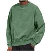 Generic Felpa girocollo da uomo taglie forti morbida e accogliente hipster allenamento allentato pullover oversize maglioni maglione termico top