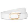 JasGood Cintura a cricchetto da donna, larghezza 3,1 cm, automatica, in pelle, per jeans, pantaloni con fibbia scorrevole dorata
