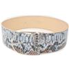 Emila Cintura Donna a Fascia Alta Larga 7cm Stampa Serpente Pitone-Cinturone Elegante per Abito e Vestiti-Fibbia ad Ardiglione-Accessorio Moda Animalier Artigianale-Made in Italy Vera Pelle