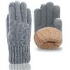Long Keeper Inverno Guanti Uomo Donna Addensare Touch Screen Guanti a Maglia Fodera in Pile Termico Caldo Elastico Guanti per la Guida Corsa e Jogging Ciclismo