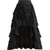 Vhersily Donna Vittoriano Steampunk Gonne Lunga Stile Gotico con Volant Asimmetrica Rinascimentale Gonna Femminile Medievale Vittoriano Rinascimento Gotico Steampunk Pirata Alto Basso Costume Halloween