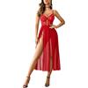 Avidlove Lingerie Sexy Lingerie da Donna Set Lingerie di Pizzo Babydoll in Rete con Scollo a V Intimo Corpetto Camicia da Notte Longe Indumenti da Notte con Spacco Laterale Negligee