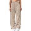 Generisch Pantaloni di lana da donna invernali in pile, da donna, caldi, da jogging, a vita alta, per il tempo libero, imbottiti, con vita elasticizzata, casual, da trekking, in tinta unita, leggeri