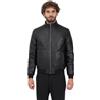 BOMBOOGIE Giubbino in pelle nero da uomo M
