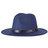 CULER Cappello Uomo Donna Cappello Panama Belt Buckle Fedora con Tesa Larga