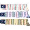 DAC Calze Uomo Lunghe in Lino e Cotone Fantasia Rigata Multicolor - 6 Paia Made in Italy - Fresche, Traspiranti ed Elasticizzate - Calze Estive Uomo - Taglia 39-46