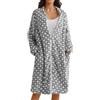 Vhersily Vestaglia Donna Invernale Pile Vestaglia Corta Accappatoio Morbida Leggero Vestaglie da Camera con Cerniera in Piumini Inverno Antivento Spesso Romantiche Pigiama Regalo di San Valentino
