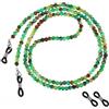 Molain catena per occhiali da donna, cinturino porta occhiali catena per occhiali, cinturino per occhiali da donna perline colorate antiscivolo per occhiali accessori cinturini per occhiali (verde)