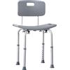 Sedia Da Doccia Per Bagno In Alluminio E Plastica Altezza Regolabile 8 Livelli 71-88cm Piedini Antiscivolo
