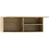 Mobiletto Bagno Pensile Con Anta A Ribalta E Ripiani, 80x25x30 Cm, Legno Naturale