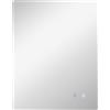 Specchio Bagno Con Luci Led Regolabili, Interruttori Touch E Funzione Antiappannamento, 70x50 cm