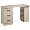 Scrivania Pc Moderna Per Camera Con 3 Cassetti E 3 Scaffali In Legno Per Casa E Ufficio 120x49x72cm