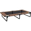 Letto Per Cani Grandi Pieghevole Con Tessuto A Rete Da Interno Ed Esterno, 107x61x20 Cm, Marrone