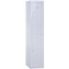 Armadietto 4 Ripiani 2 Porte Chiusura Di Sicurezza Ufficio Garage Officina Acciaio Laminato A Freddo 38x46x180cm Grigio