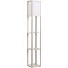 Lampada Da Terra Piantana 40w Con 3 Scaffale, Attacco E27, Lampada Da Pavimento Moderno Con Paralume In Acrilico, Soggiorno, Salotto, Camera Da Letto