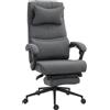 Sedia Da Ufficio Ergonomica Ad Altezza Regolabile Con Braccioli E Poggiapiedi, 66x70x115-123 Cm, Grigia