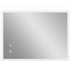 Specchio Bagno Led Antiappannamento Con 3 Colori E Luminosità Regolabile, In Metallo E Vetro, 80x60x3 cm