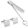 STERLL Set Di Gioielli Da Uomo Con Fermacravatta E Gemelli In Argento Sterling