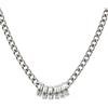 Lam Hub Fong Collana Uomo Personalizzata con Perline con Nome Inciso, Collana Catena Cuban in Acciaio Inossidabile per Uomini, Papà, Marito, Regalo per la Festa del Papà, Natale, Anniversario