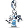 Mon & Sons Ciondolo commemorativo a forma di cuore, in argento Sterling 925, compatibile con braccialetti Pandora Moments