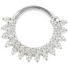 Whoiy Orecchini S925, Orecchino Piercing D'Argento 1 Pezzi Zirconia Cubica Rotonda Regalo di Festa Gioielli da Piercing