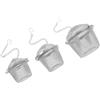 POPETPOP Cestello per Pulizia Gioielli 3 Pezzi in Acciaio Inox, Argento | Rete Fine, Uso per Orologi e Piccoli Accessori, Manutenzione Domestica, Set Compatto da Tre Pezzi