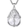 CELESTIA Collana Donna Ametista Ossidiana Pietra di Luna e Ciondolo Albero della Vita Placcato Argento Regalo Compleanno, Festa della Mamma, Regali per Mamma, Sorella