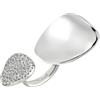 Breil, Anello Donna in Acciaio, Pavé di Cristalli, Misura 5 | Collezione B Whisper Glow, Pavé di Cristalli, Misura 5, 5, Idea Regalo Donna