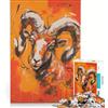 JIANGENNF Puzzle per adulti da 1000 pezzi segno zodiacale Ariete gioco interattivo interazione genitore-figlio compleanno e Natale 38x26cm