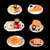 KARLOR Set di 27 mini pane da caffè con piatto, cucchiaio, forchetta, in miniatura, torte, pizza, toast mela, dolce, mini cibo, bevande, casa delle bambole (set colazione)